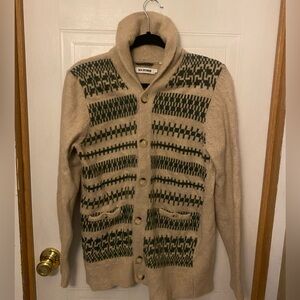 Ben Sherman Lambswool Cardigan with Shawl Collar